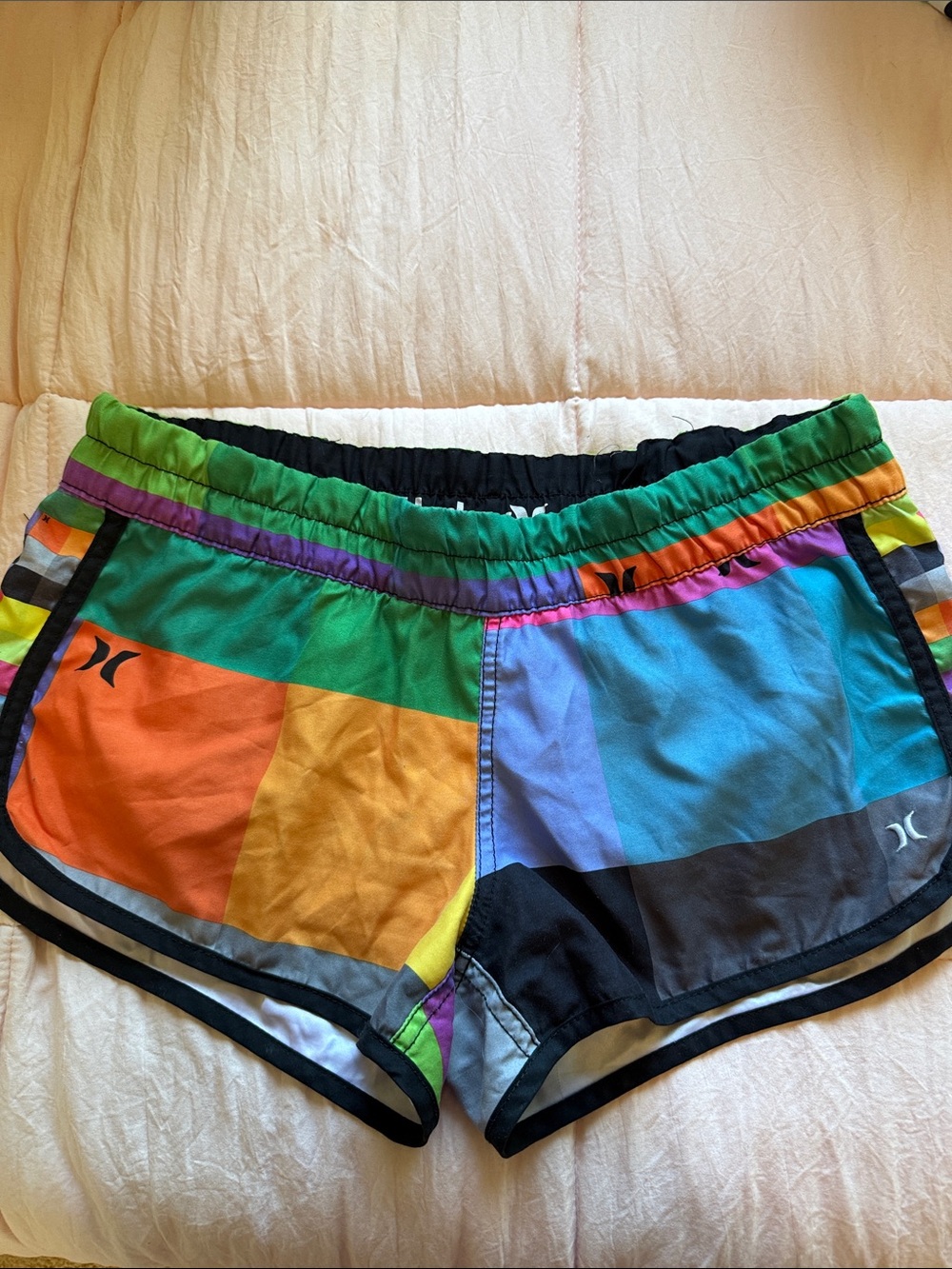 Hurley Women's Multicolor Board Shorts - Rainbow Patchwork